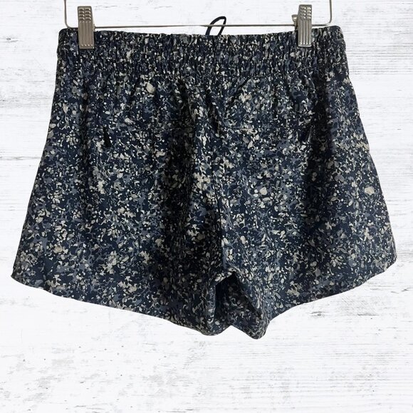 Athleta Women's Printed Baja Navy Blue Speckled Running Athletic Shorts -Sz 4 - Picture 2 of 15